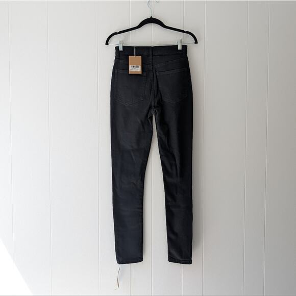 NWT Reformation High Skinny Faded Black Destroyed Distressed Knee Jeans, size 26 - Picture 2 of 9